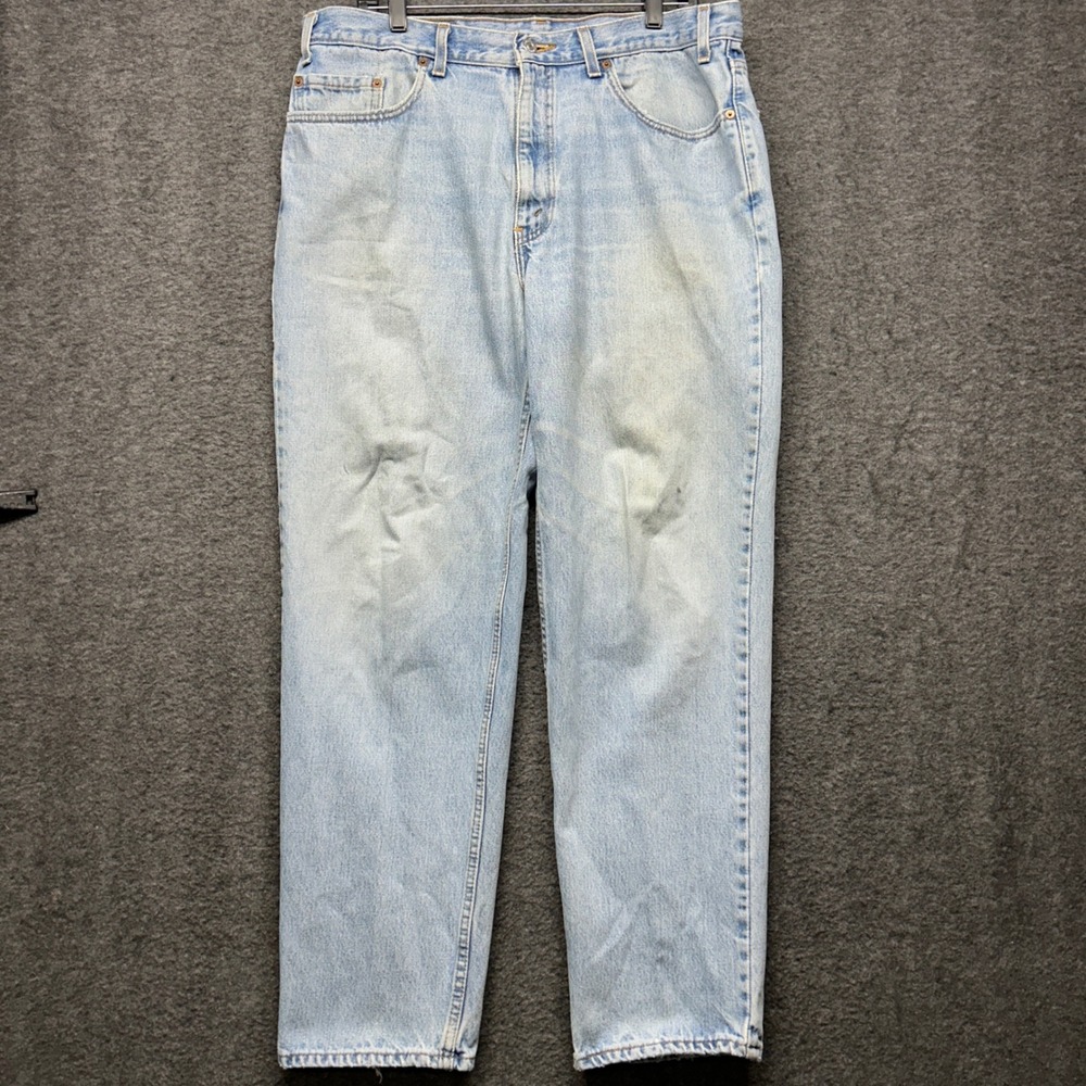 Vtg Levi's 550 Relaxed Fit Jeans Mens 38x32 Light‎ Wash Denim Pants 2001
